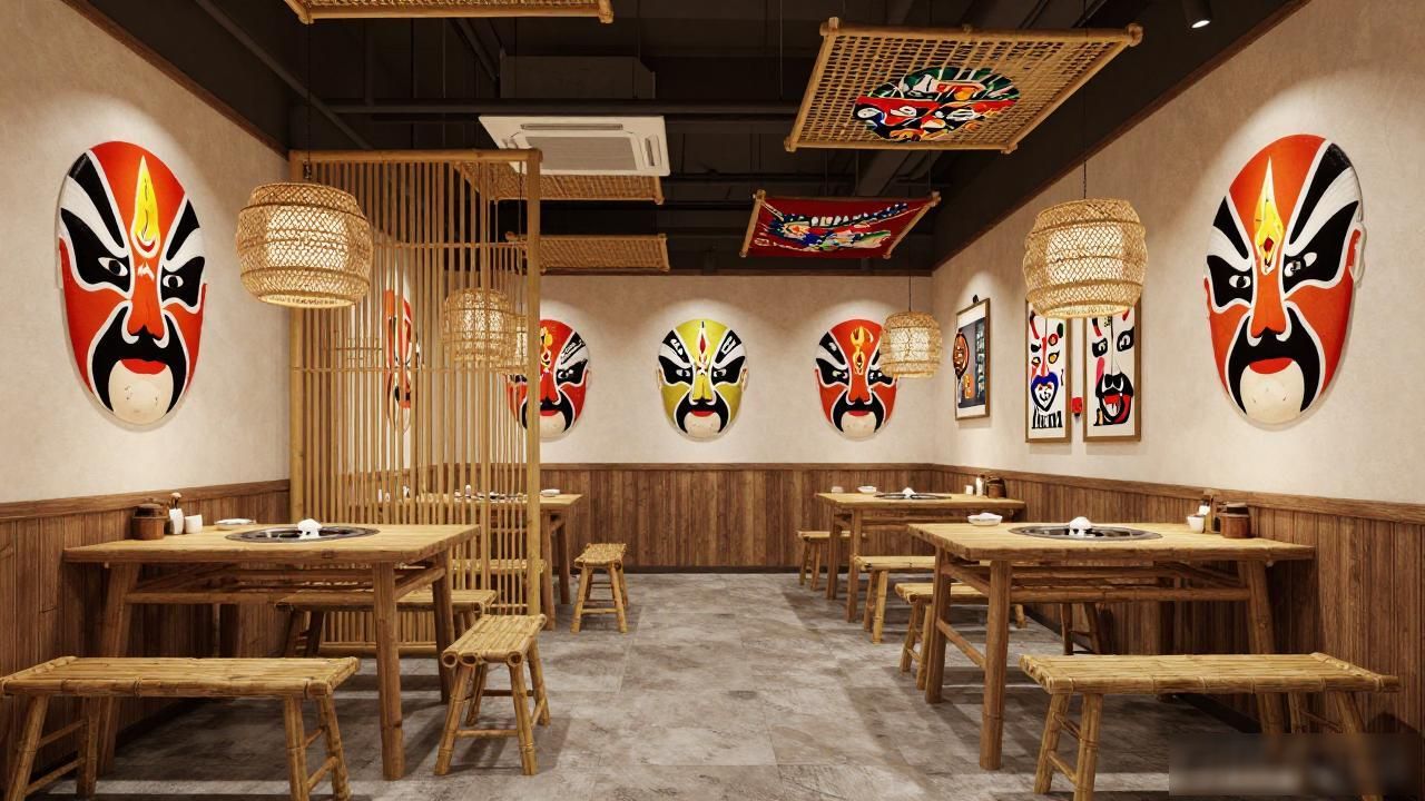 100平米小型餐饮店面设计要点_色彩搭配协调性_小店面装修风格