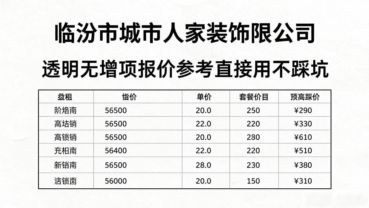 临汾装修报价透明度高的公司_饭店装修预算清单_得尚装饰零增项协议