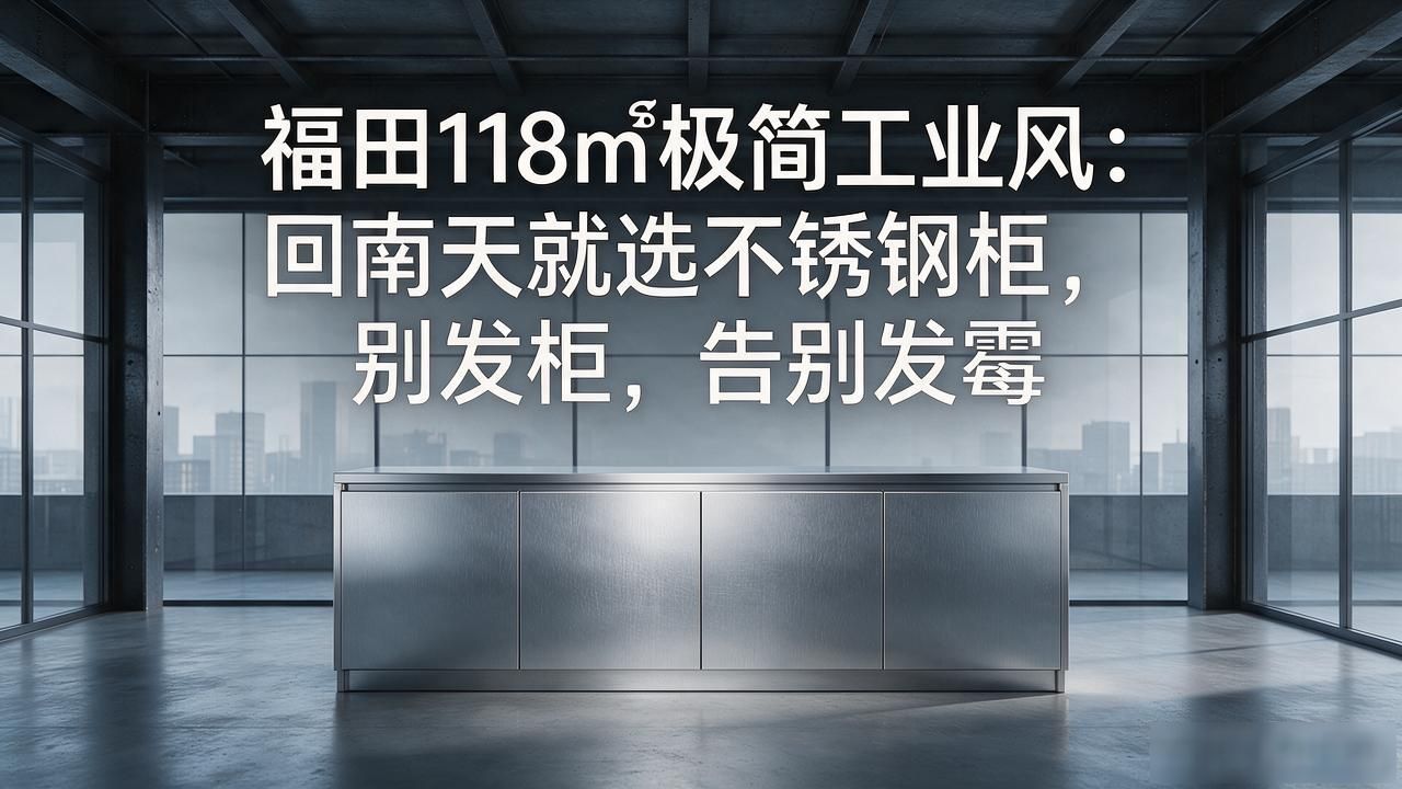 极简工业风装修风格_深圳福田118平意式极简不锈钢全屋定制_福田回南天抗潮304柜体设计