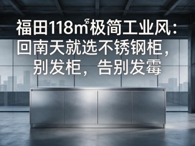 福田118㎡极简工业风：回南天就选不锈钢柜，告别发霉