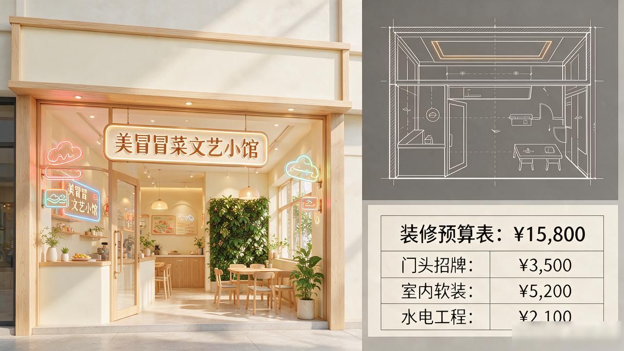 冒菜店装修风格图片_美冒冒菜文艺小馆加盟政策_美冒冒菜文艺小馆加盟费用多少钱