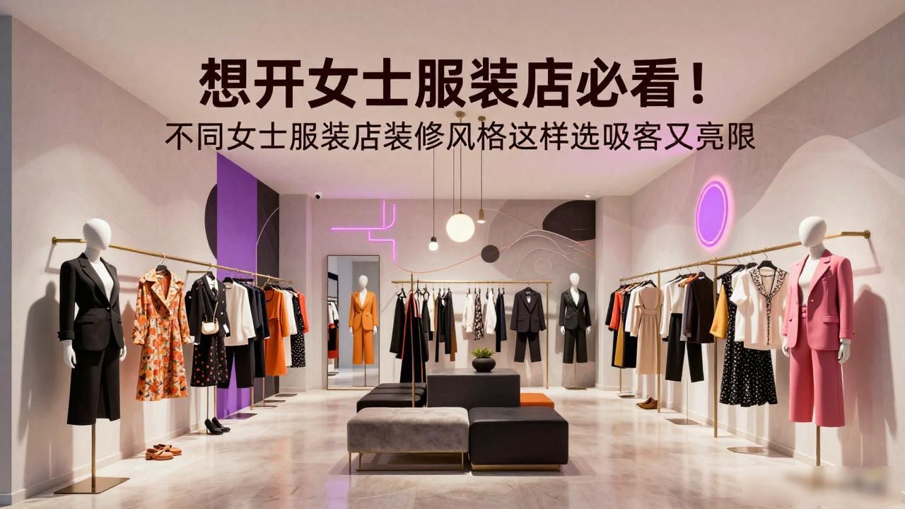 淘宝服装店装修风格_女士服装店装修风格_清新简约风店铺设计