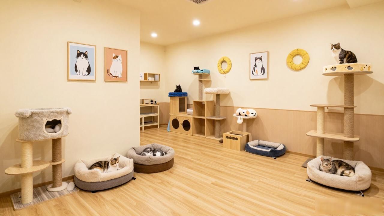 日本大阪爱猫之家房子装修效果图_日本宠物店装修风格_猫咪宠爱很有道