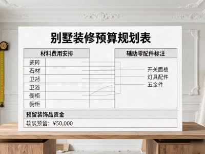 别墅装修预算怎么列？注意这3点不超支