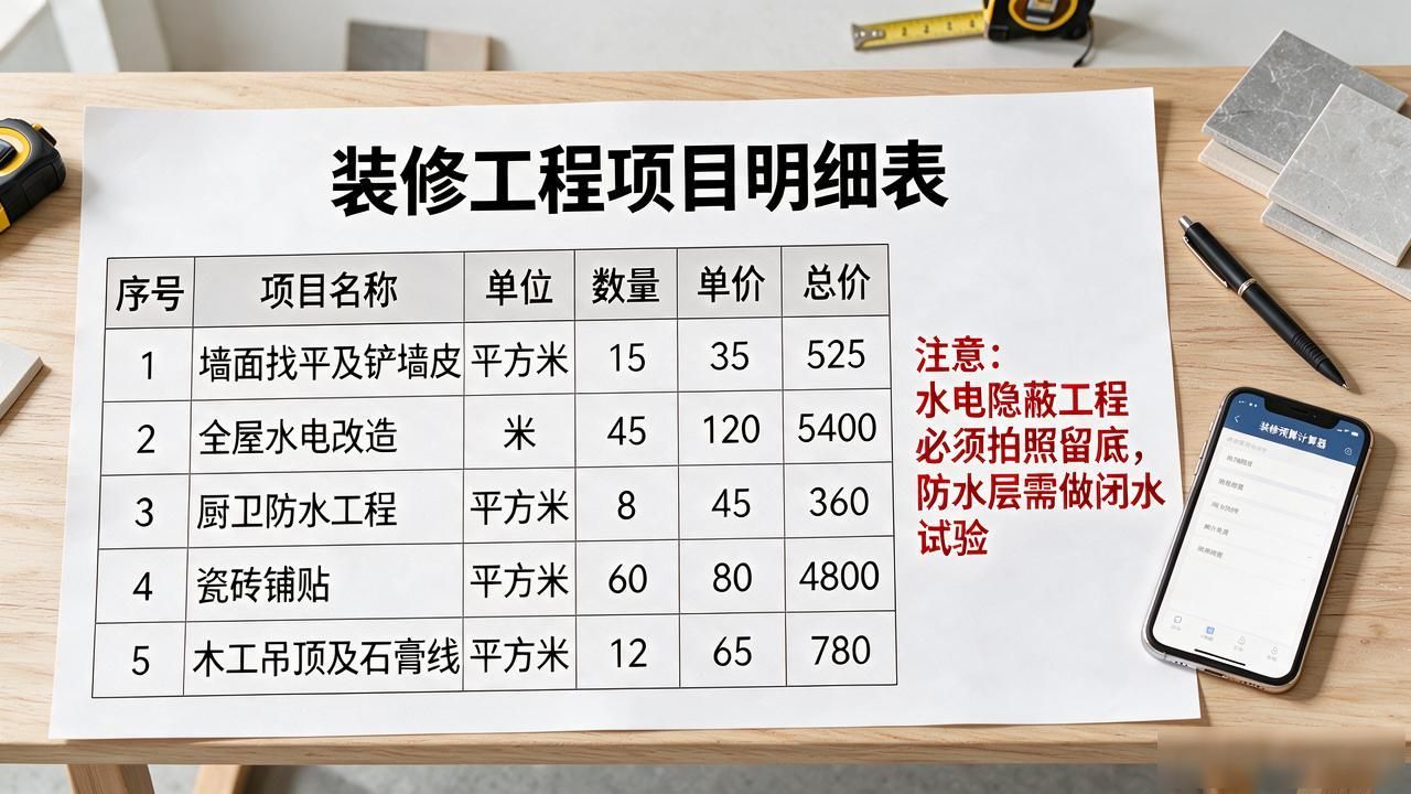 装修预算表制作_预算表常见陷阱_装修预算清单要注意什么