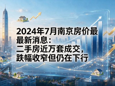 2024年7月南京房价最新消息：二手房近万套成交，跌幅收窄但仍在下行