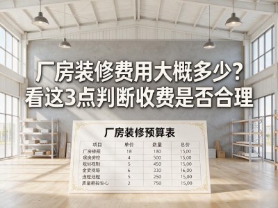 厂房装修费用大概多少？看这3点判断收费是否合理