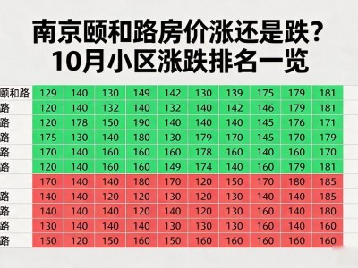 南京颐和路房价涨还是跌？10月小区涨跌排名一览