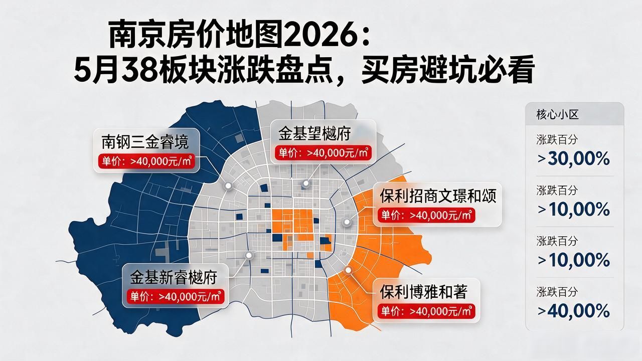 南京楼市板块房价走势分析_南京房价地图2026_南京房价5月涨跌情况