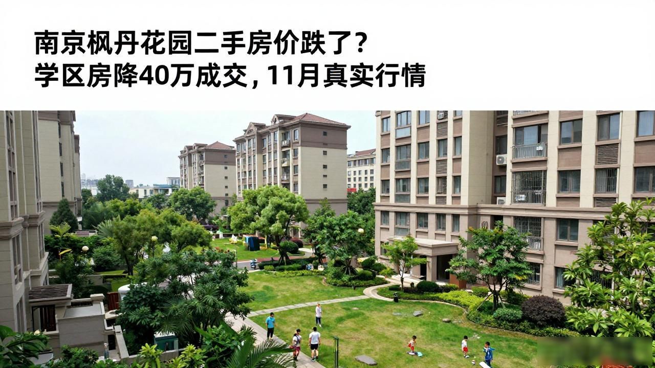 南京二手房市场降价_学区房成交价回撤5月前_南京枫丹花园二手房价