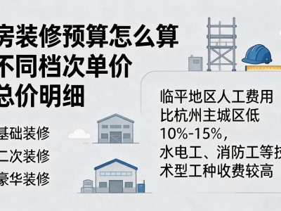 厂房装修预算怎么算？不同档次单价及总价明细