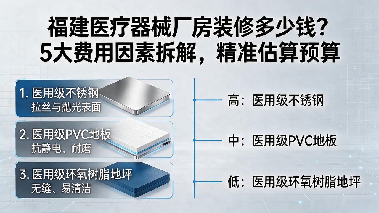 福建医疗器械洁净厂房装修费用_洁净等级影响造价_厂房装修预算