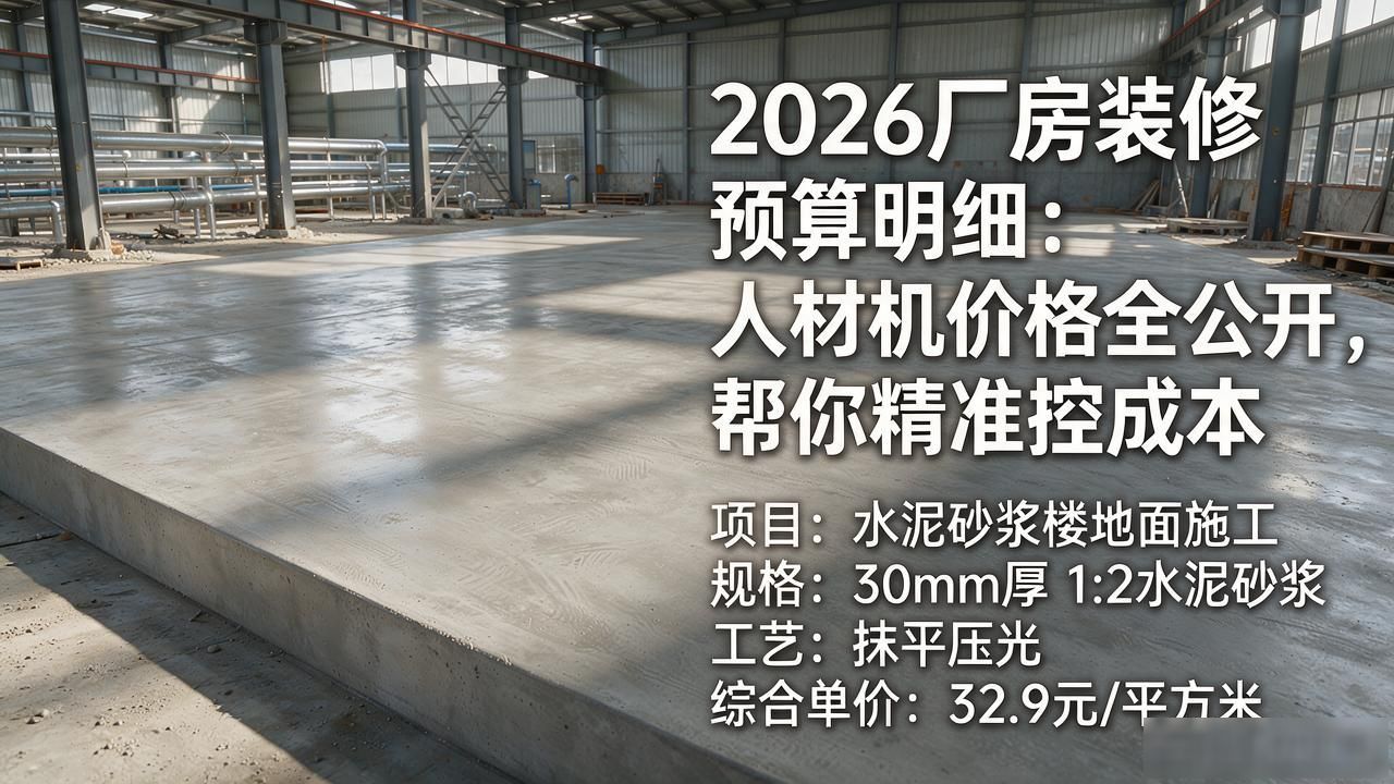 人材机费用详解_厂房装修预算_厂房装修成本明细
