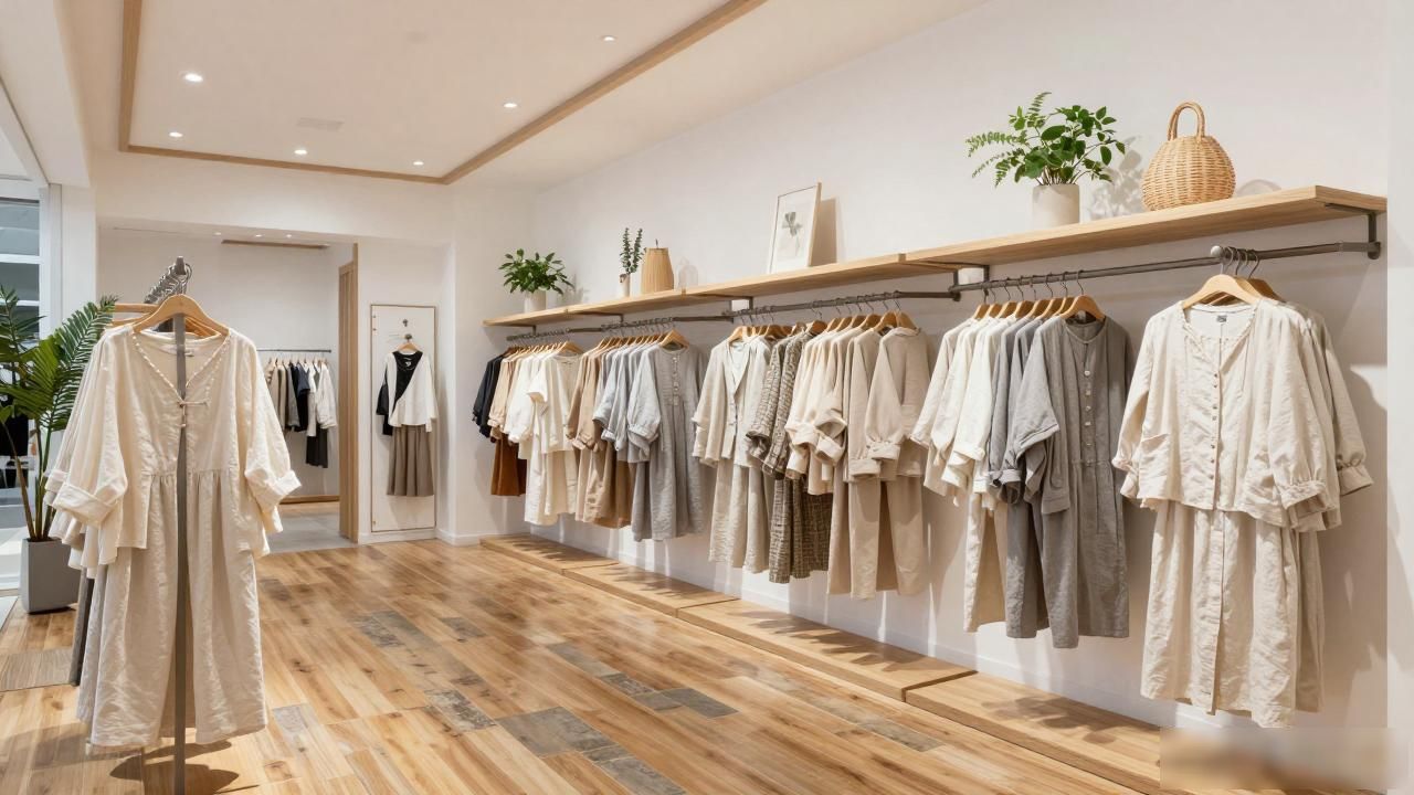 文艺风格女装店设计_女装店装修风格_日韩服装店装修风格