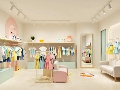 儿童服装店装修风格,借鉴日韩服装店小清新设计思路